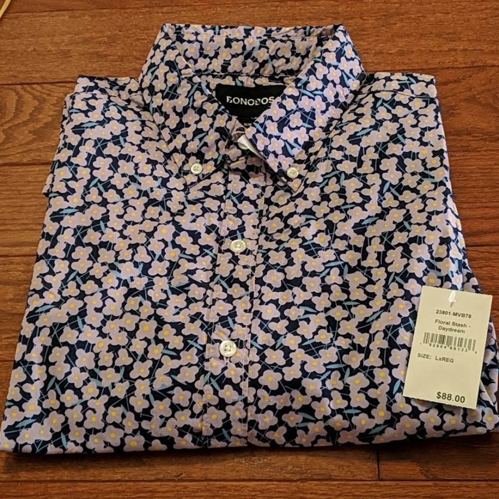 Floral Stash Daydream Button Down NWT